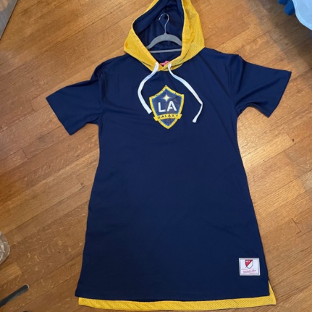 MLS LA Galaxy Hoodie T-Shirt Dress XL